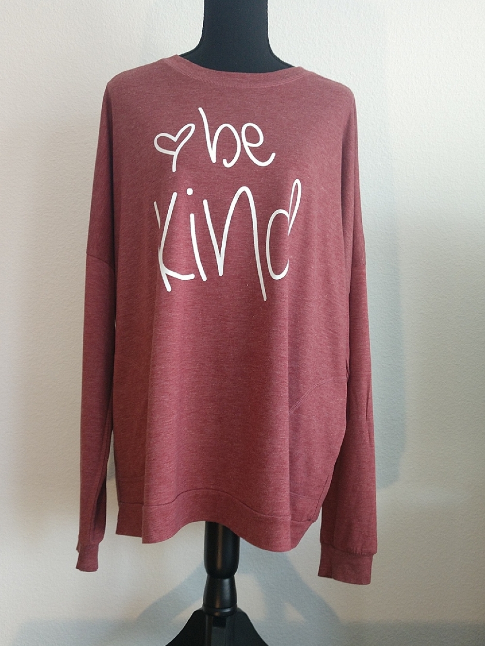 Be Kind Graphic Long-Sleeve Tee - Dusty Rose